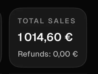 1 014 € de ventes totales sur vvault